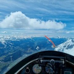 Flugwegposition um 11:44:25: Aufgenommen in der Nähe von Gemeinde Ramsau am Dachstein, 8972, Österreich in 2850 Meter